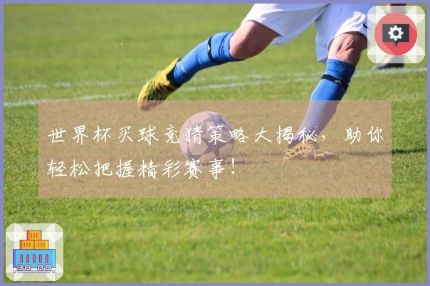 世界杯买球竞猜策略大揭秘，助你轻松把握精彩赛事！